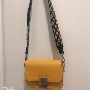 Zara yellow box square bag